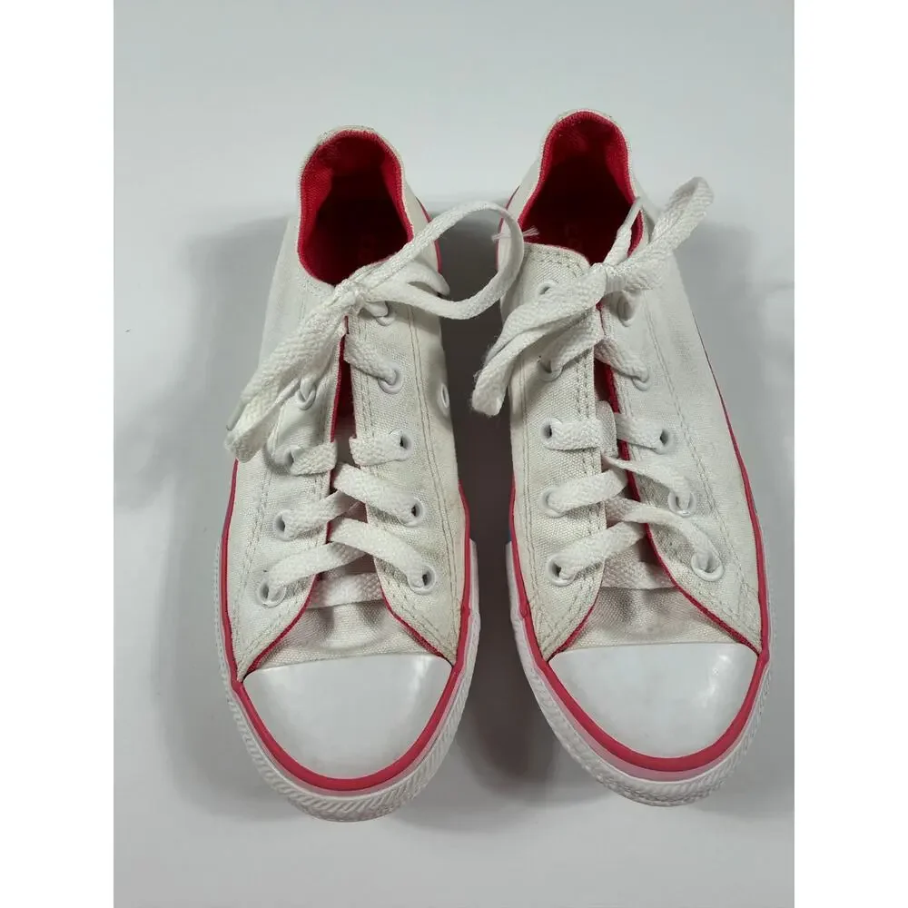 Converse Chuck Taylor All Star Ox Rainbow Stripe White Sneakers Girls Size 1